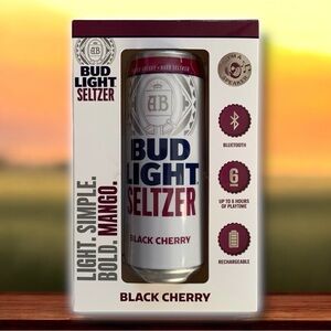 Bud Light Seltzer Mini Bluetooth Portable Rechargeable Novelty Travel Speaker